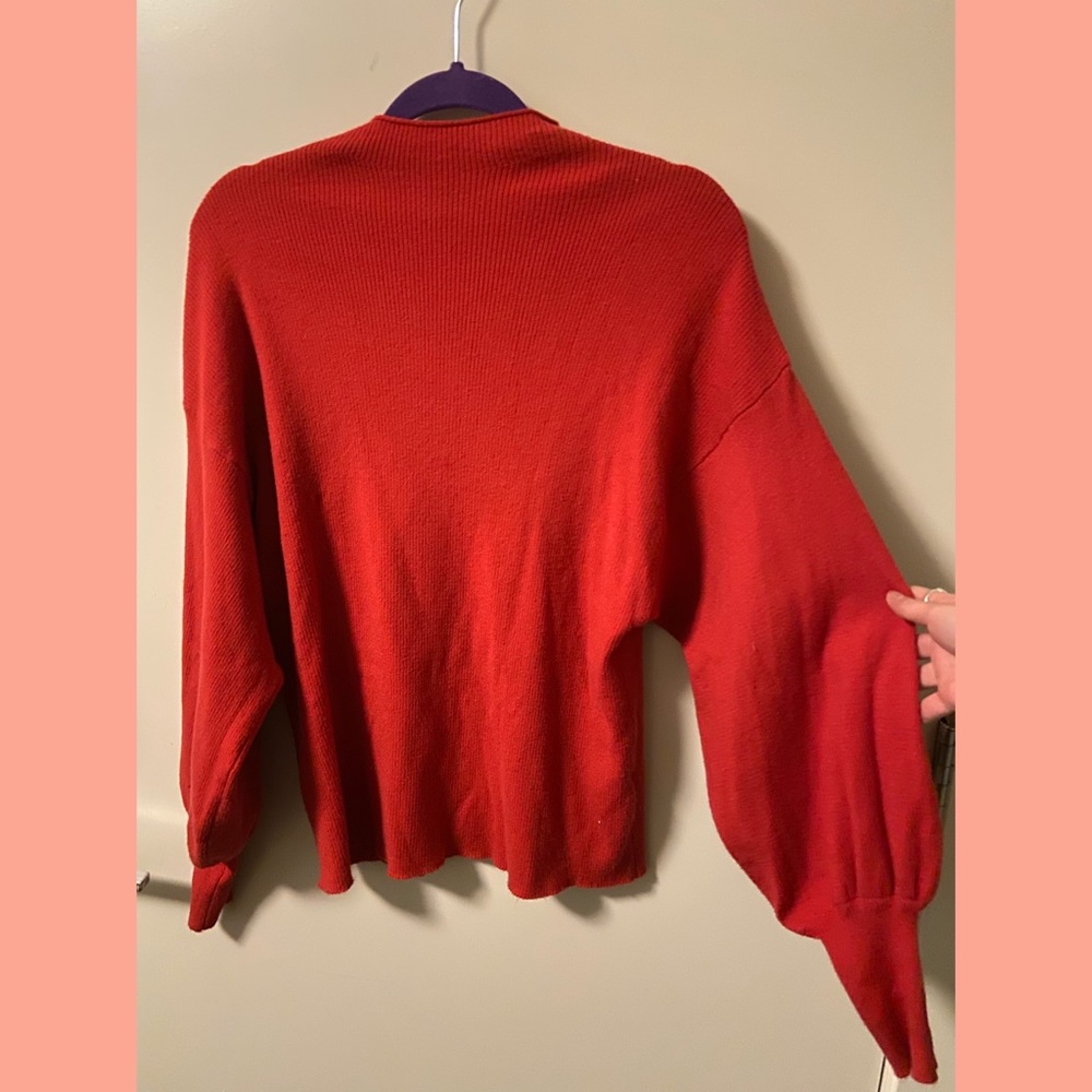 Mock Neck Red Sweater